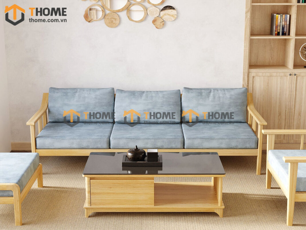 Sofa Góc Nova Gỗ Sồi Tự Nhiên Màu Tự Nhiên 2.4m SFT-13SN