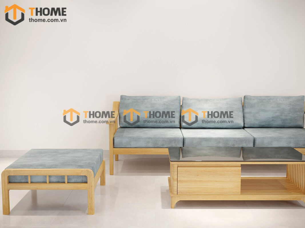 Sofa Góc Nova Gỗ Sồi Tự Nhiên Màu Tự Nhiên 2.4m SFT-13SN