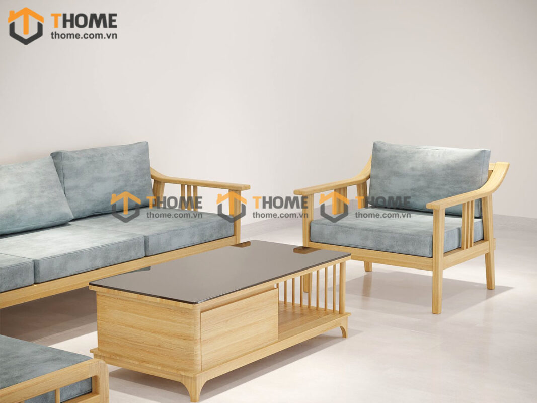 Sofa Góc Nova Gỗ Sồi Tự Nhiên Màu Tự Nhiên 2.4m SFT-13SN