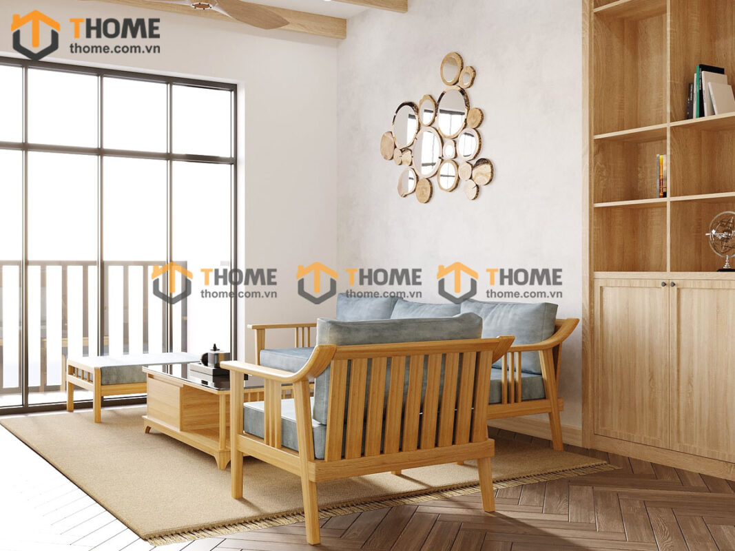 Sofa Góc Nova Gỗ Sồi Tự Nhiên Màu Tự Nhiên 2.4m SFT-13SN