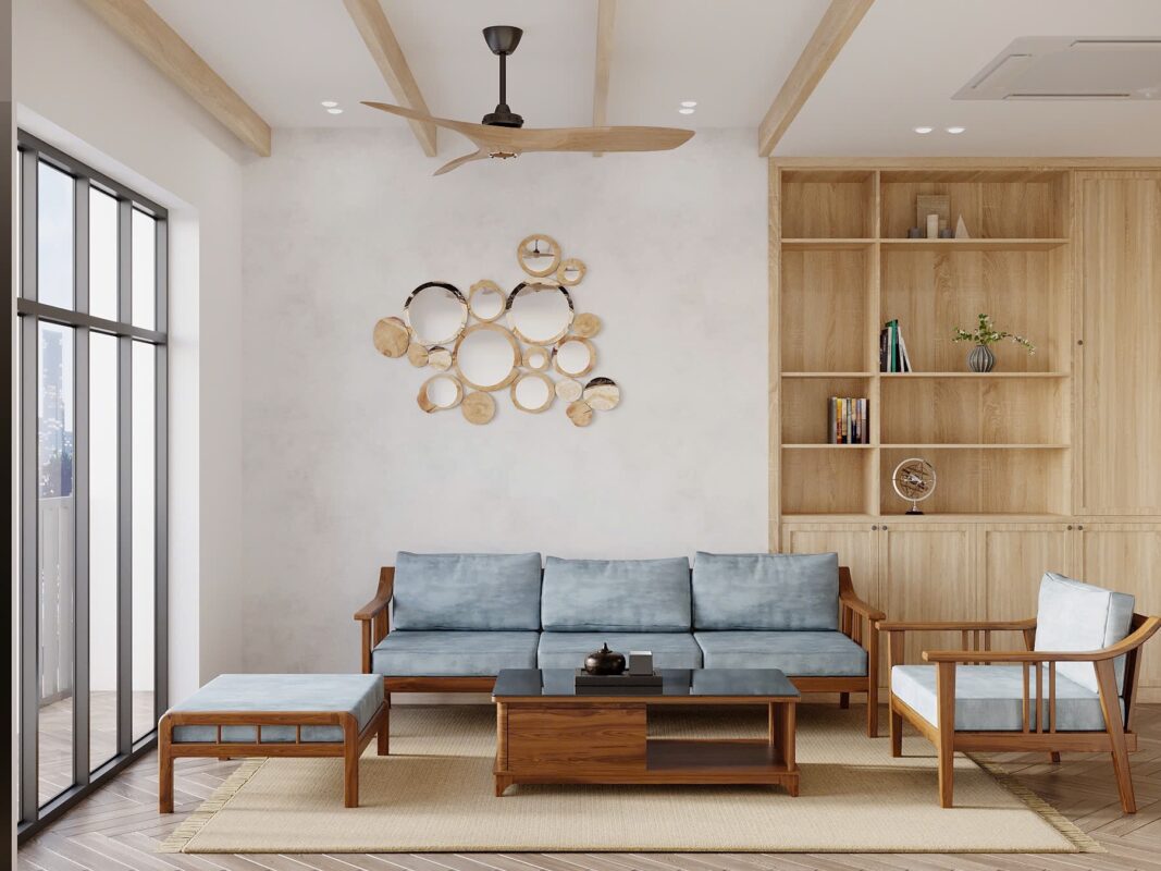 Sofa Góc Nova Gỗ Sồi Tự Nhiên Màu Óc Chó 2.4m SFT-14SN
