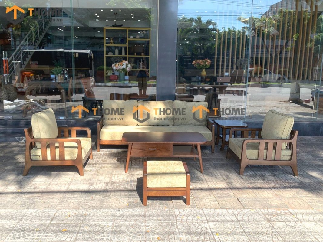 Sofa Omega 6 món màu óc chó 2.0m SFT-23SN