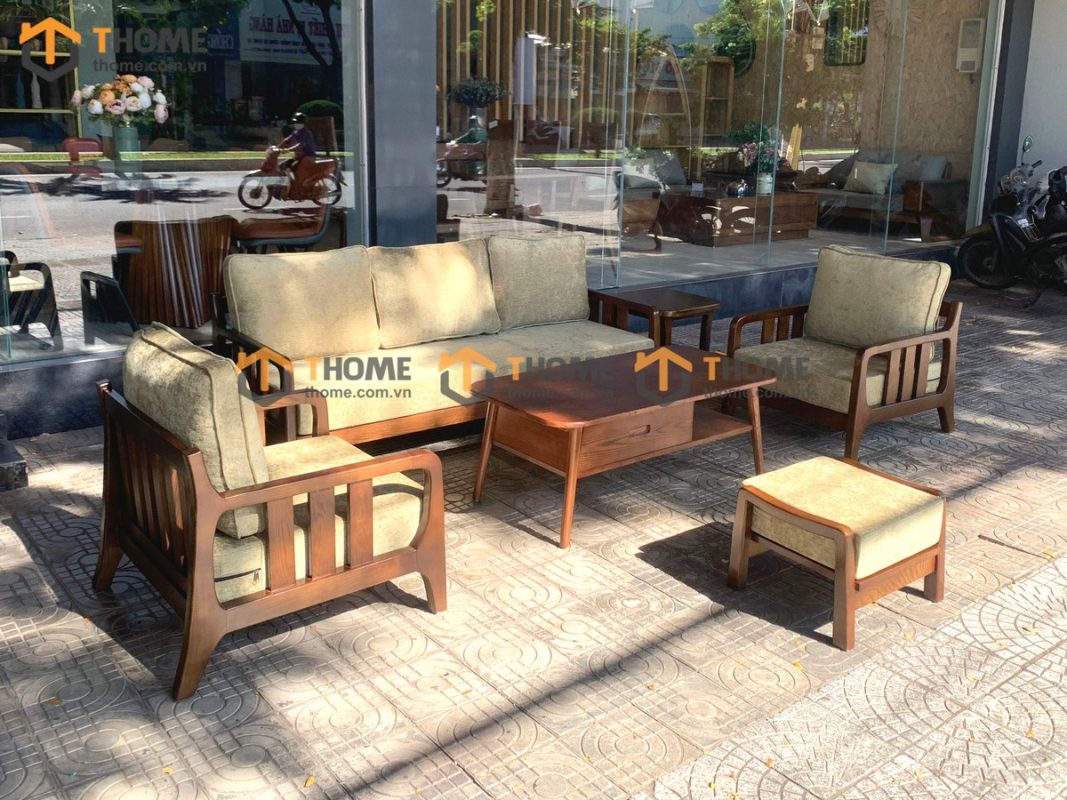 Sofa Omega 6 món màu óc chó 2.0m SFT-23SN