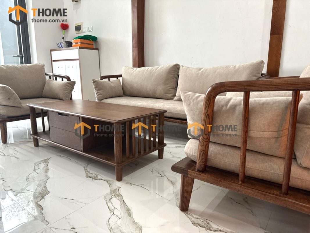 Sofa Polo màu óc chó 2.1m SFT-24SN