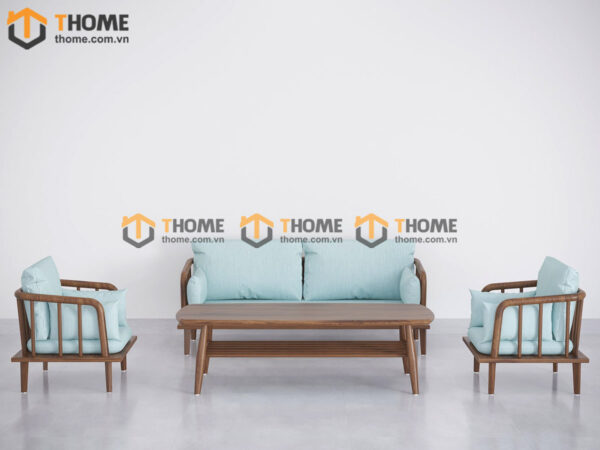 Sofa Polo Gỗ Sồi Tự Nhiên Màu Óc Chó 2.1m SFT-24SN