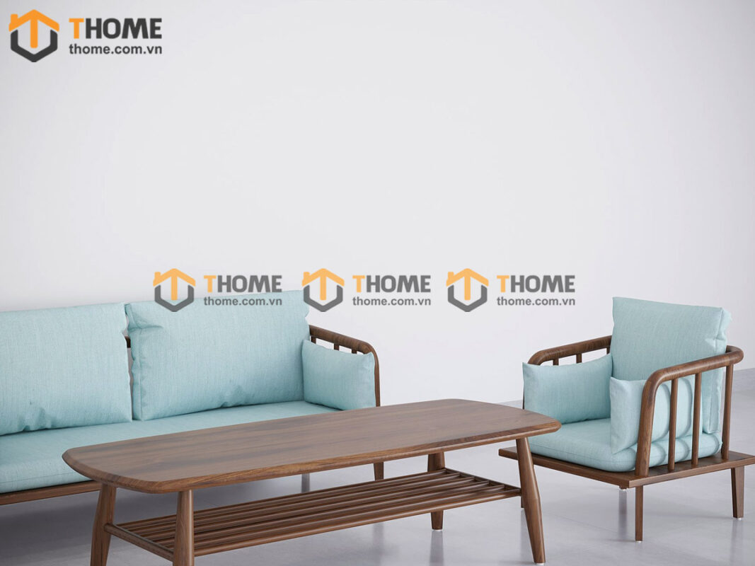 Sofa Polo Gỗ Sồi Tự Nhiên Màu Óc Chó 2.1m SFT-24SN