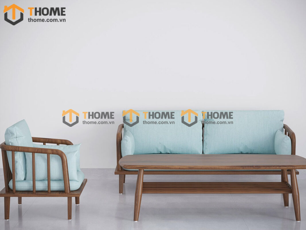 Sofa Polo Gỗ Sồi Tự Nhiên Màu Óc Chó 2.1m SFT-24SN