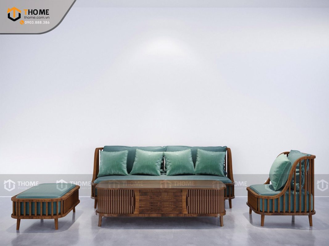 Bộ sofa Quây màu óc chó 2.0m SFT-02SN