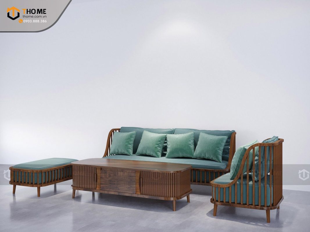 Bộ sofa Quây màu óc chó 2.0m SFT-02SN