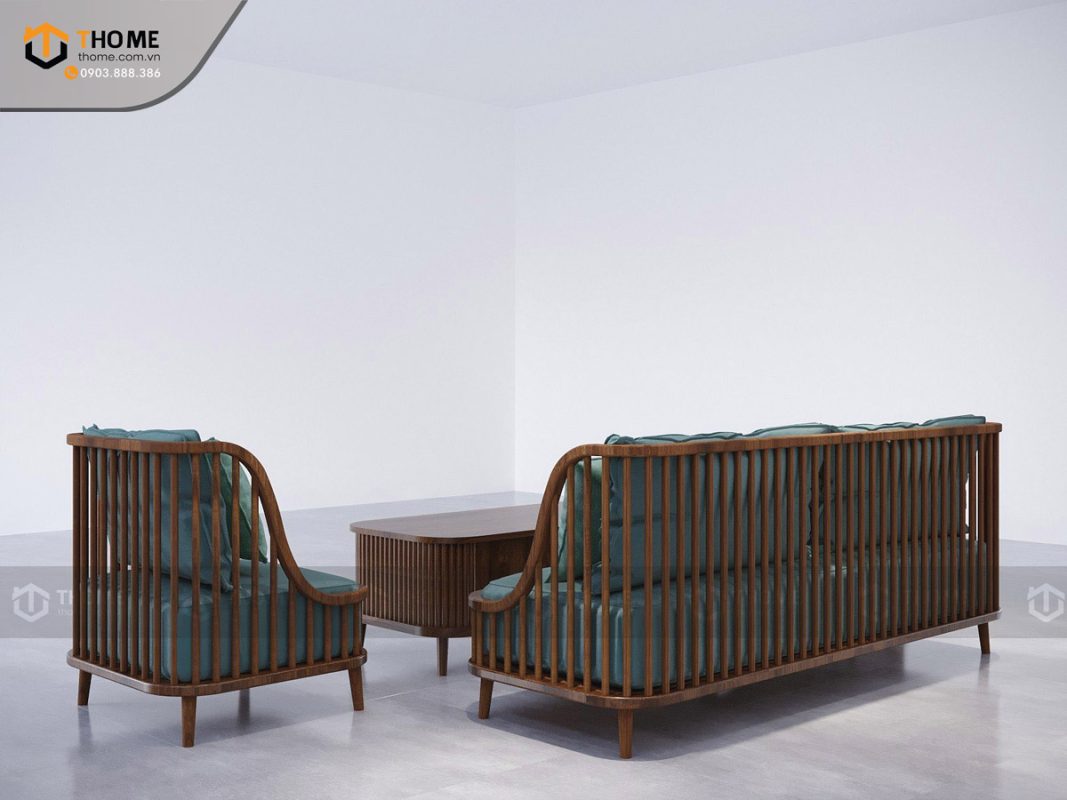 Bộ sofa Quây màu óc chó 2.0m SFT-02SN