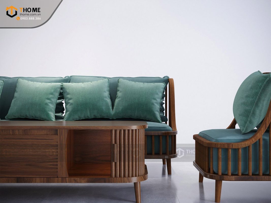 Bộ sofa Quây màu óc chó 2.0m SFT-02SN