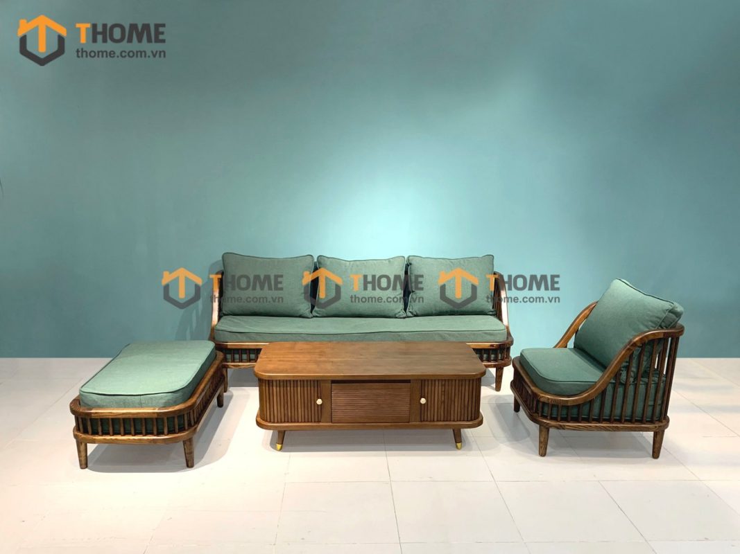 Bộ sofa Quây màu óc chó 2.0m SFT-02SN