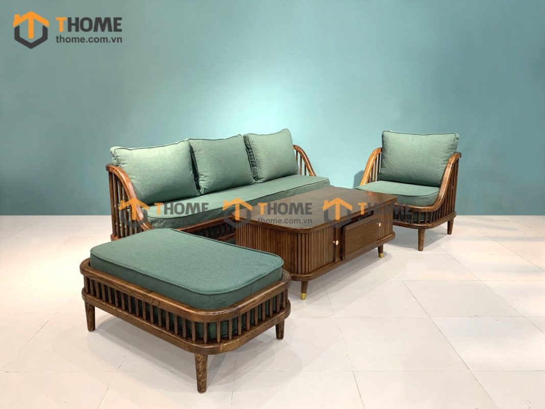 Bộ sofa Quây màu óc chó 2.0m SFT-02SN
