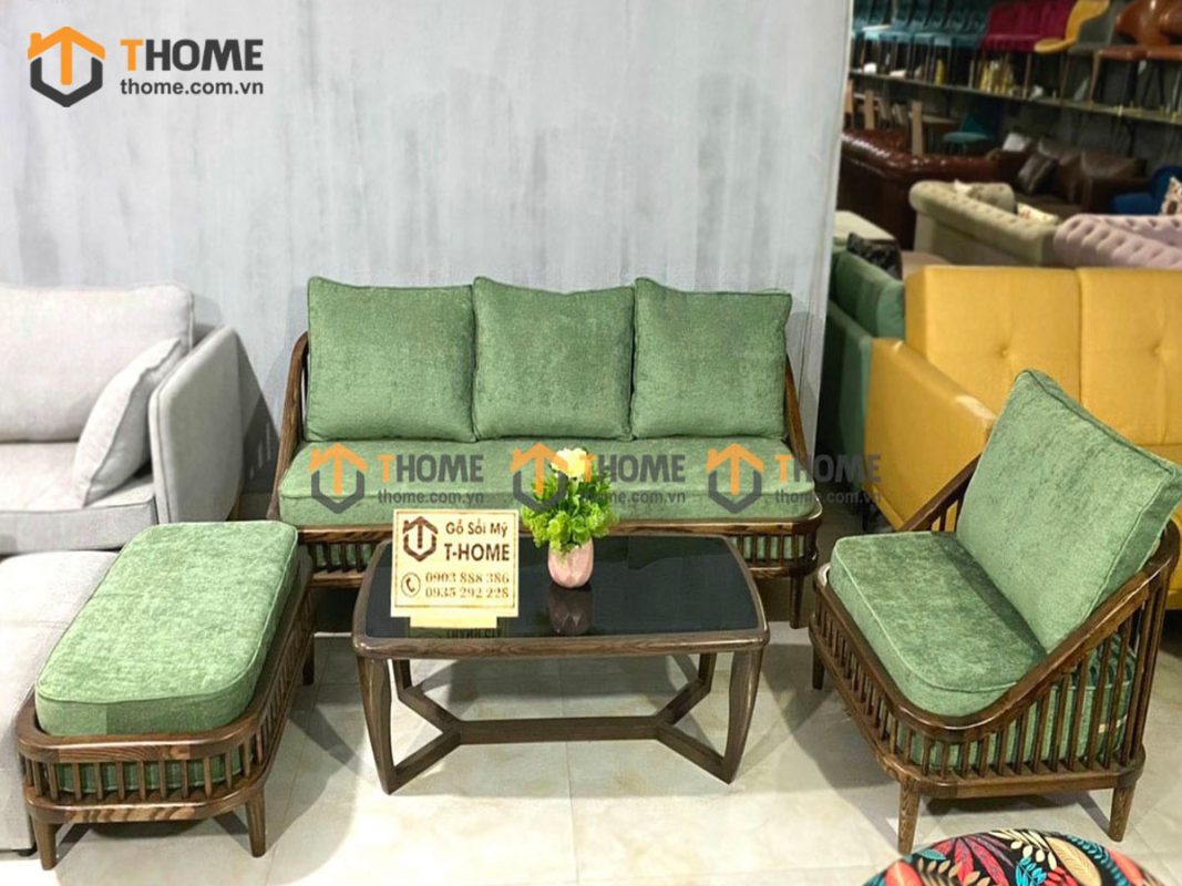 Bộ sofa Quây màu óc chó 2.0m SFT-02SN