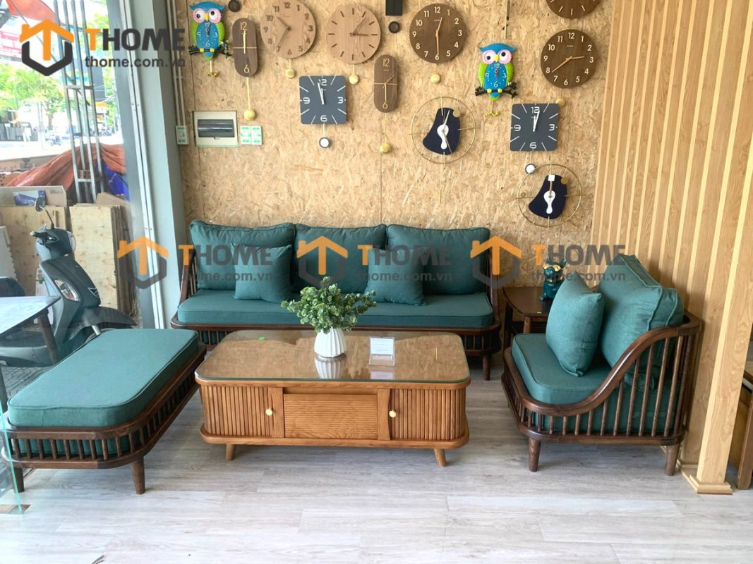 Bộ sofa Quây màu óc chó 2.0m SFT-02SN