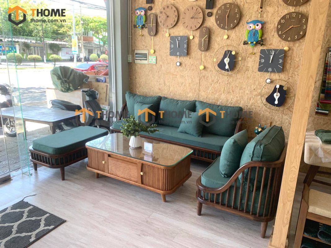 Bộ sofa Quây màu óc chó 2.0m SFT-02SN