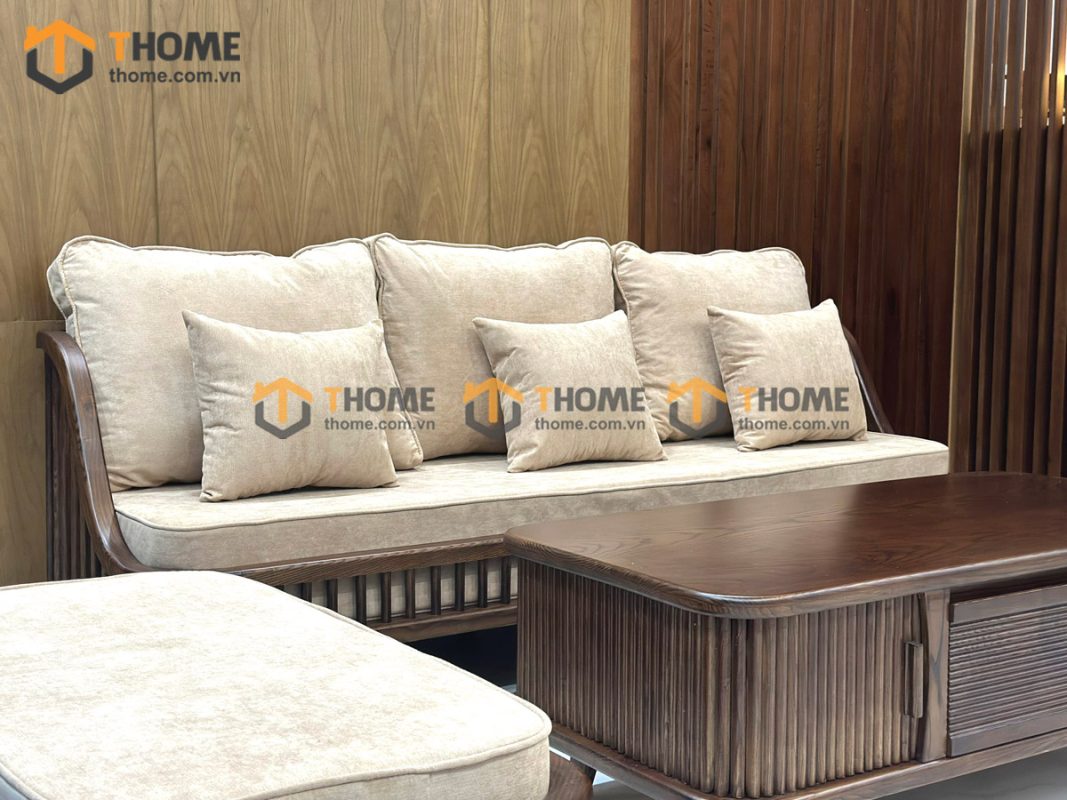 Bộ sofa Quây màu óc chó 2.0m SFT-02SN