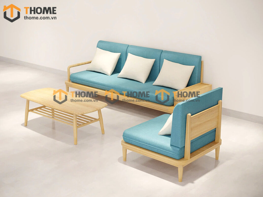 Sofa Sunrise Gỗ Sồi Tự Nhiên Màu Tự Nhiên 2.3m SFT-03SN