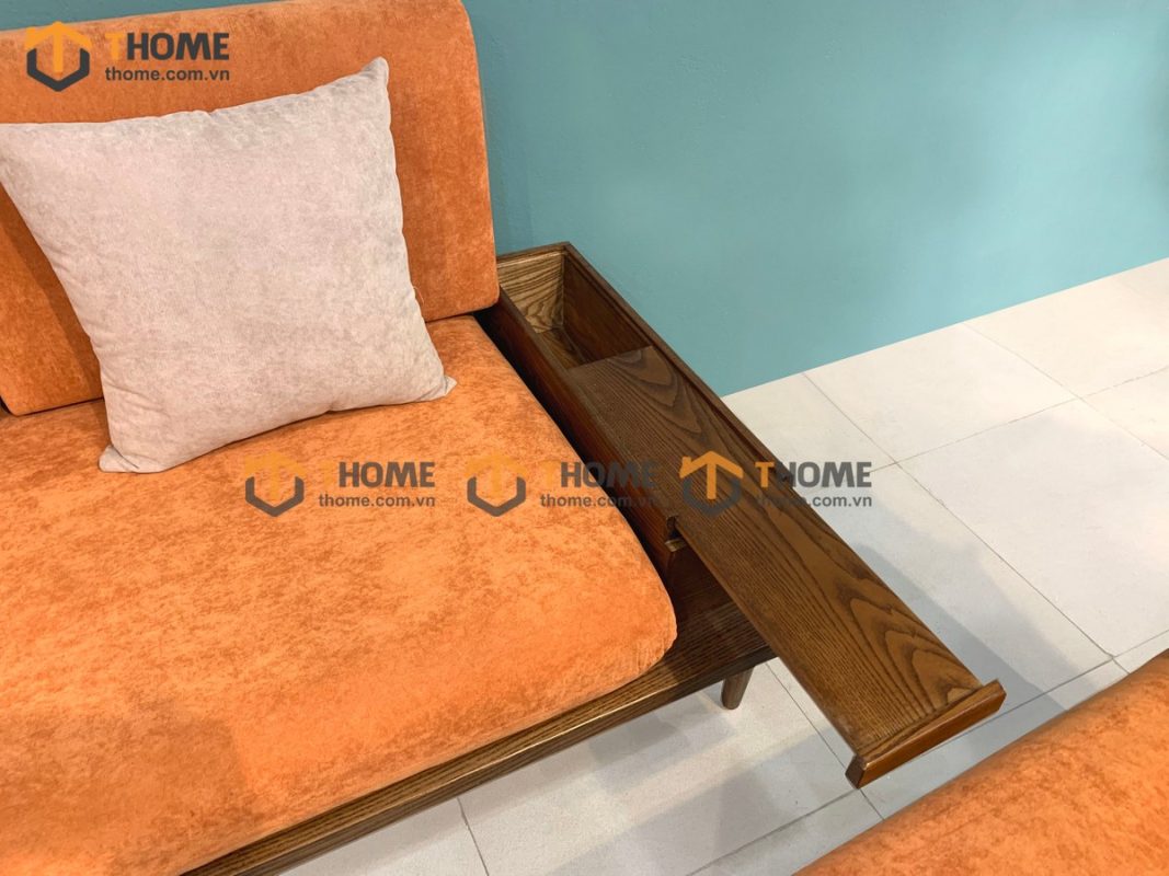 Bộ sofa Sunrise màu óc chó 2.2m SFT-04SN