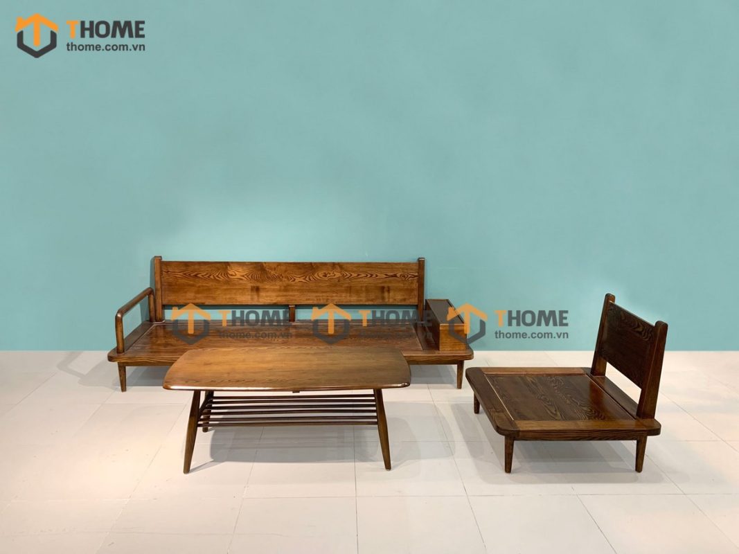 Bộ sofa Sunrise màu óc chó 2.2m SFT-04SN