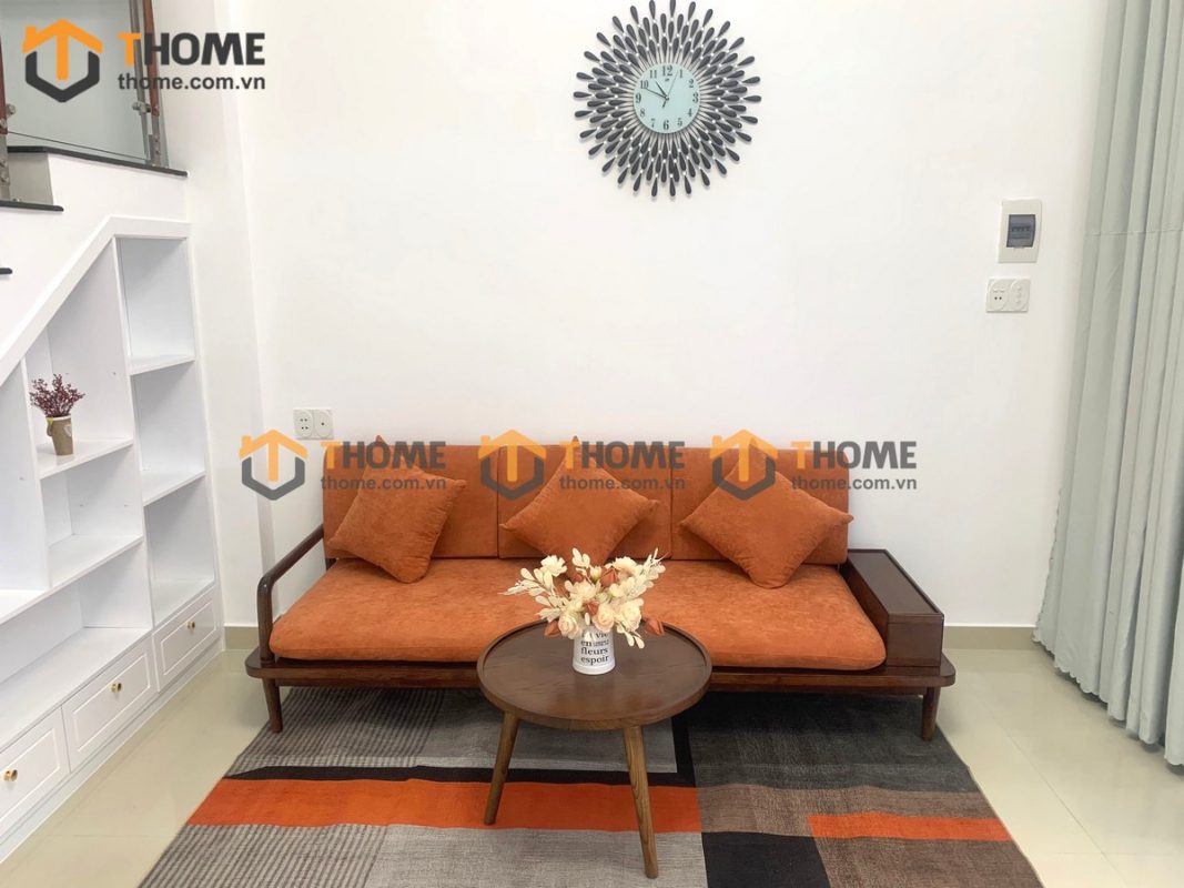 Bộ sofa Sunrise màu óc chó 2.2m SFT-04SN