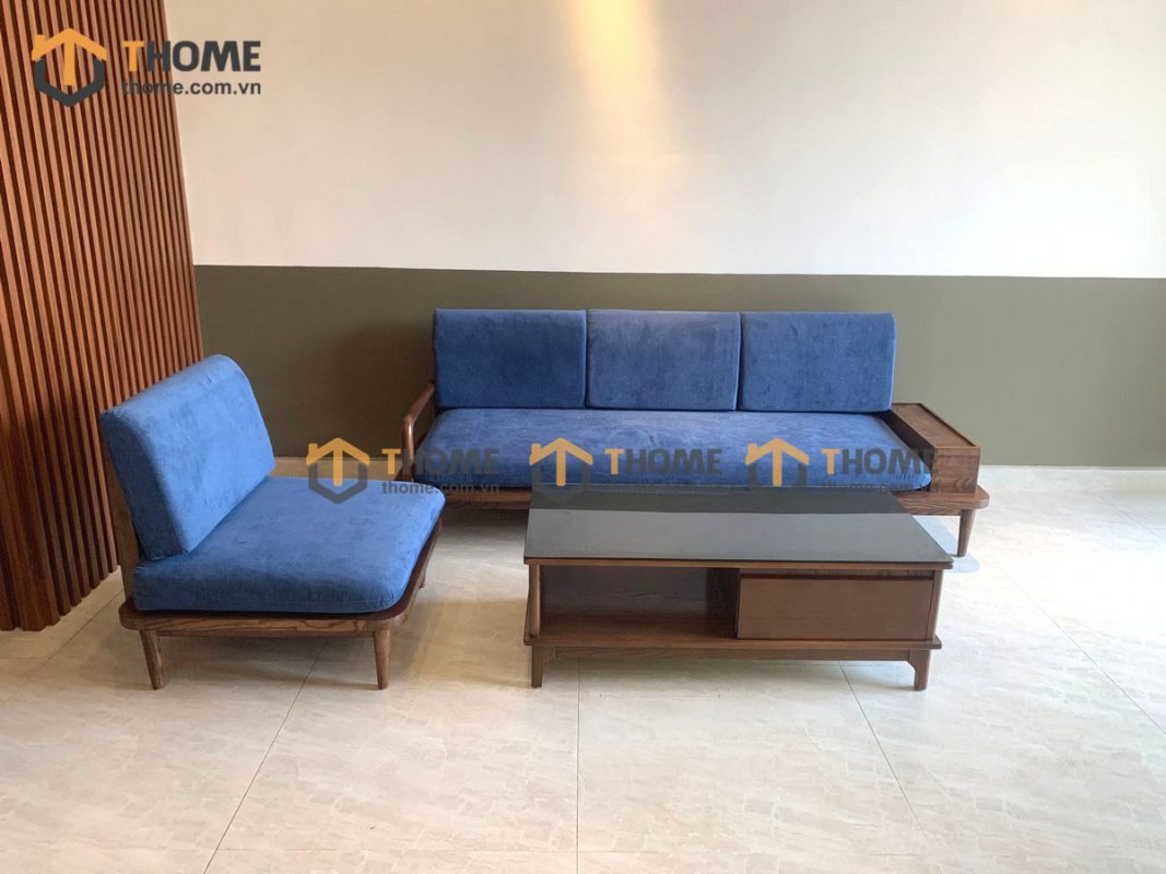 Bộ sofa Sunrise màu óc chó 2.2m SFT-04SN