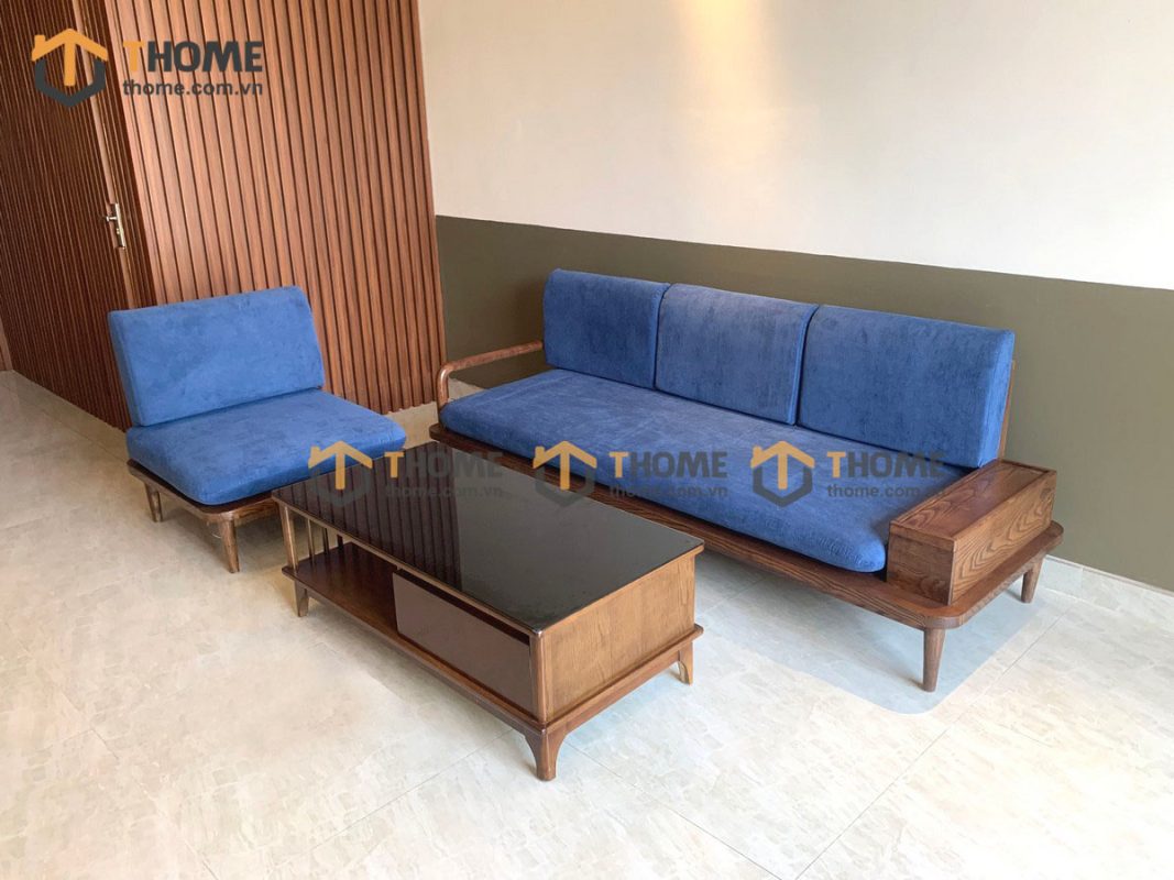 Bộ sofa Sunrise màu óc chó 2.2m SFT-04SN