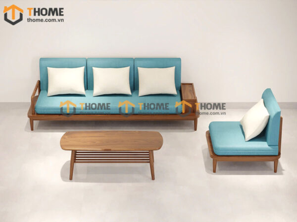 Sofa Sunrise Gỗ Sồi Tự Nhiên Màu Óc Chó 2.3m SFT-04SN