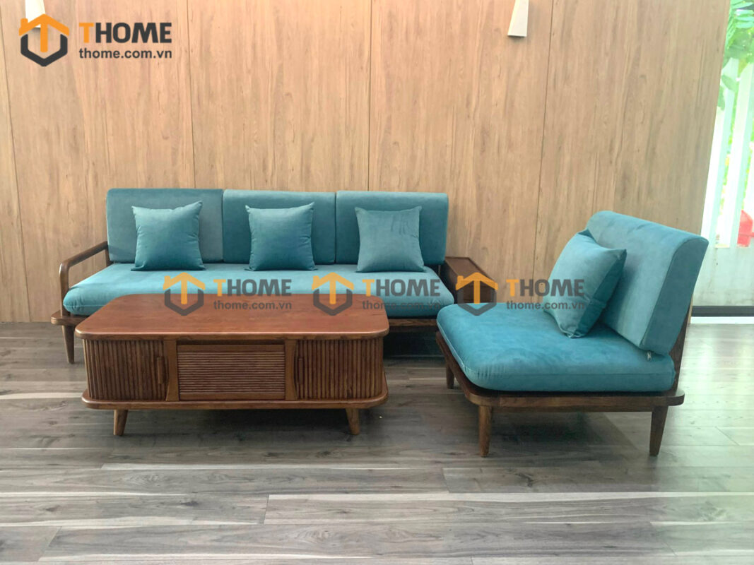 Bộ sofa Sunrise màu óc chó 2.2m SFT-04SN
