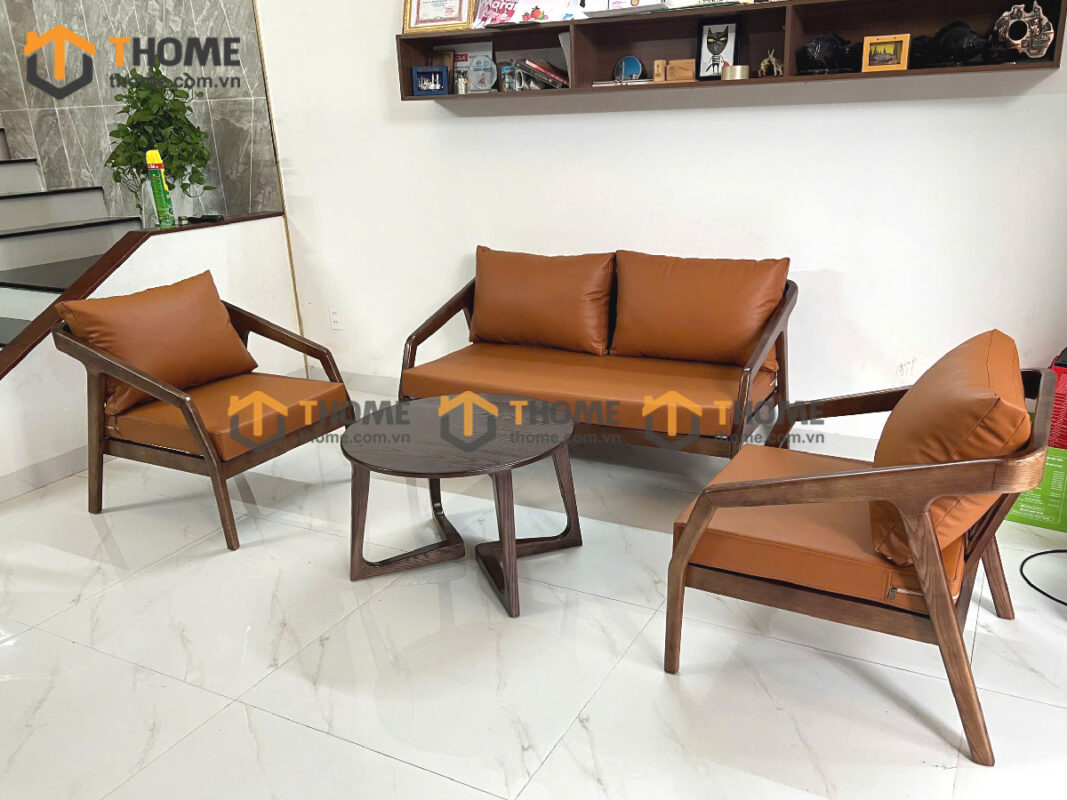 Sofa Takana Gỗ Sồi Tự Nhiên Màu Óc Chó 1.8m SFN-16SN
