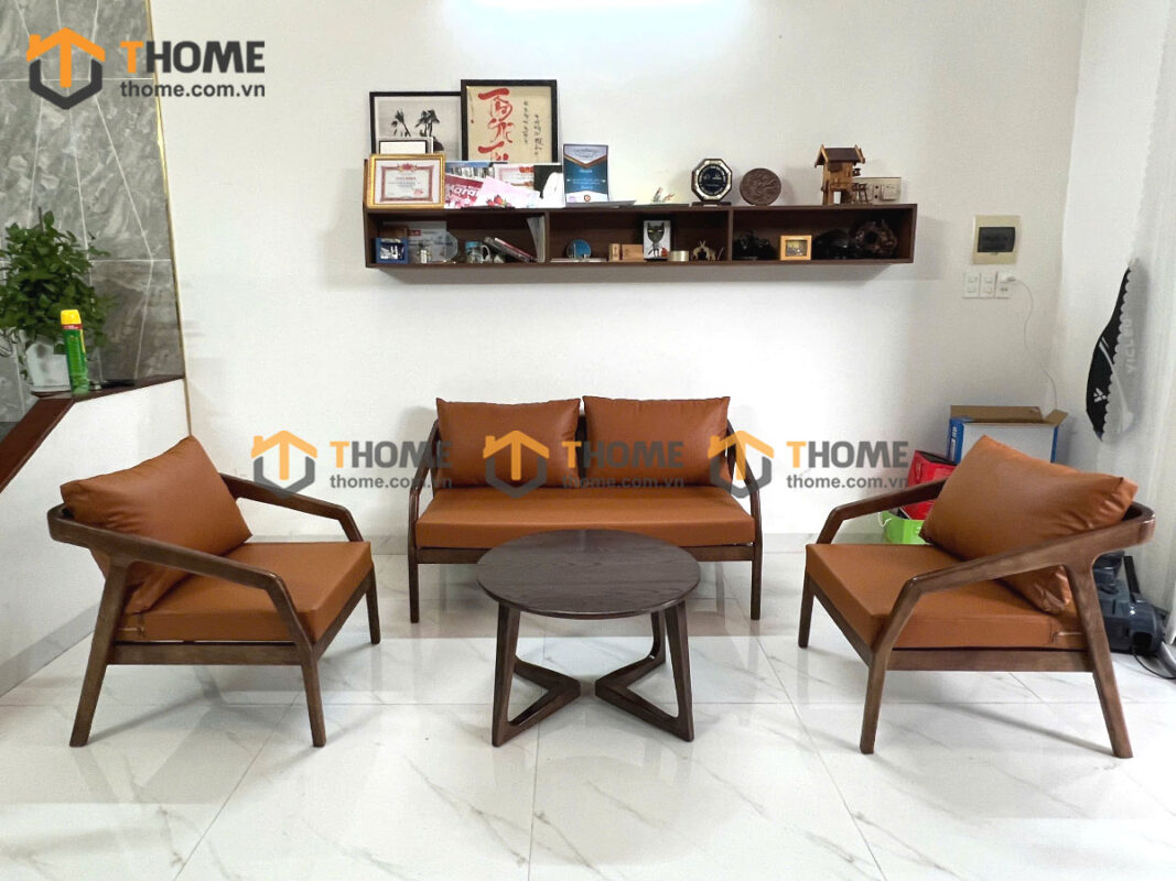 Sofa Takana Gỗ Sồi Tự Nhiên Màu Óc Chó 1.8m SFN-16SN