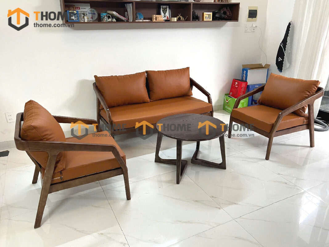 Sofa Takana Gỗ Sồi Tự Nhiên Màu Óc Chó 1.8m SFN-16SN