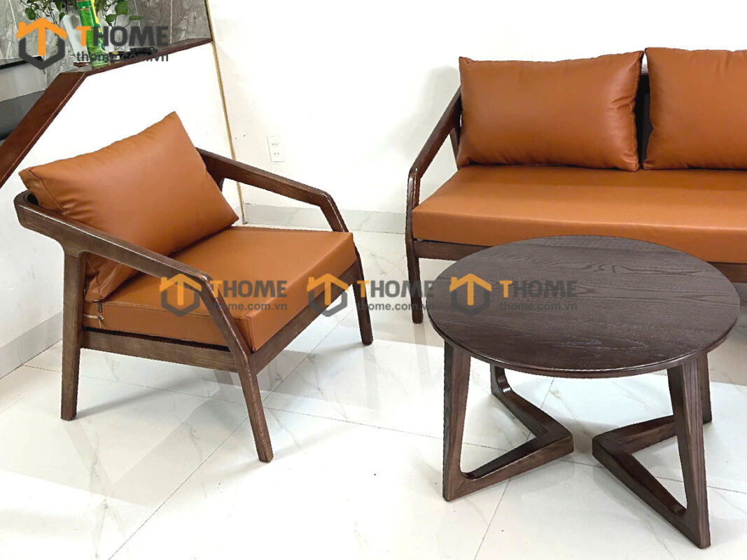 Sofa Takana Gỗ Sồi Tự Nhiên Màu Óc Chó 1.8m SFN-16SN