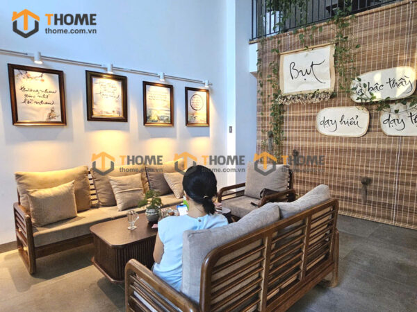 Sofa Titan Gỗ Sồi Tự Nhiên Màu Óc Chó 2.1m SFT-25SN