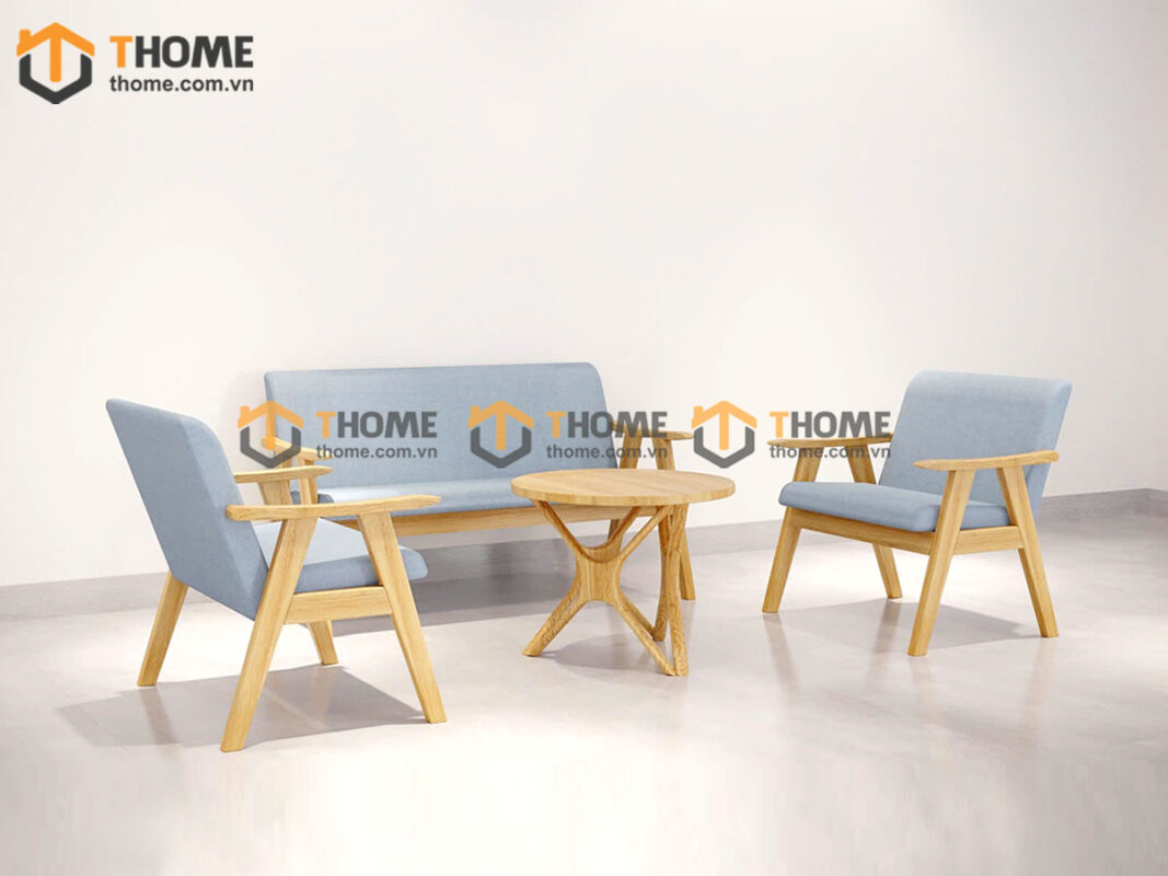 Sofa Truyền Thống Gỗ Sồi Tự Nhiên Màu Tự Nhiên 1.6m SFN-11SN