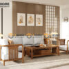 Sofa Vanix Gỗ Sồi Tự Nhiên 4 Món Màu Óc Chó 2.05m SFT-29SN