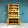 Tủ chén gỗ sồi tự nhiên 2 tầng 2 cánh 2 cánh 5 hộc kéo Harris TC2T-03SM