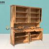 Tủ chén gỗ sồi tự nhiên 2 tầng 2 cánh 8 cánh 3 hộc kéo Tuscany TC2T-02SM