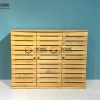 Tủ giày gỗ sồi tự nhiên 3 cánh sọc ngang TG-21SM