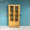 Tủ kính gỗ sồi tự nhiên 2 hộc kéo Cuba TK-10SM