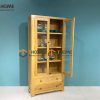 Tủ kính gỗ sồi tự nhiên 2 hộc kéo Cuba TK-10SM