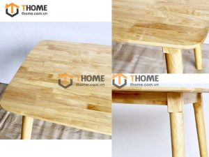 Bàn ăn gỗ cao su tự nhiên Mango màu tự nhiên BA-01CS