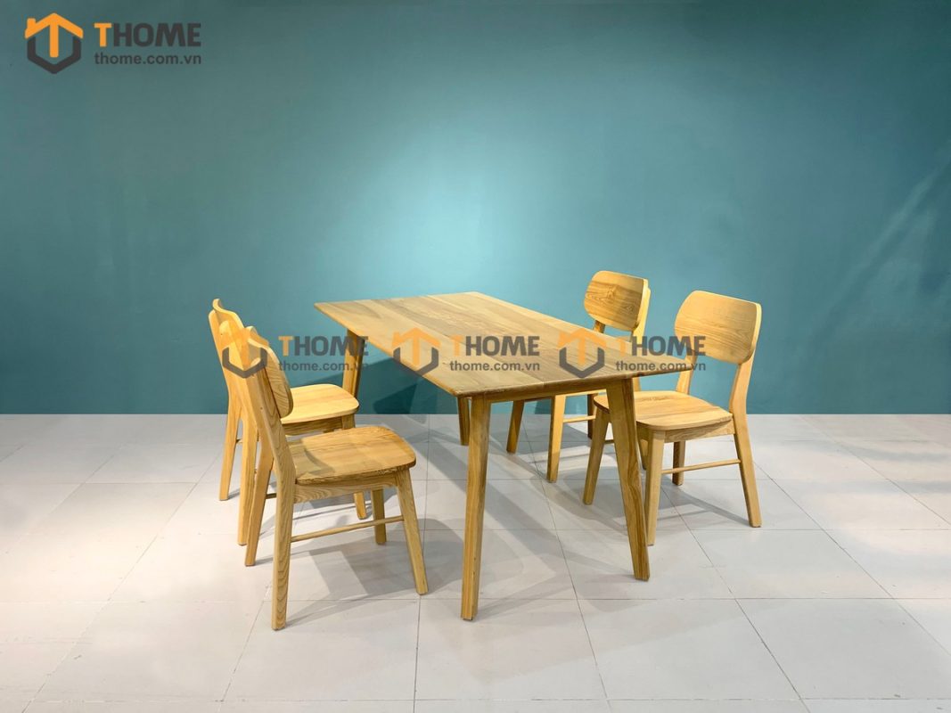Bàn ăn gỗ sồi tự nhiên Capri màu tự nhiên BAMG-01SN