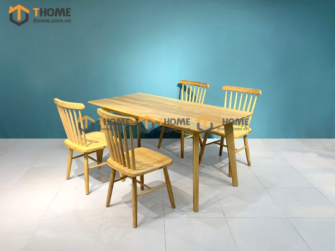Bàn ăn gỗ sồi tự nhiên Capri màu tự nhiên BAMG-01SN