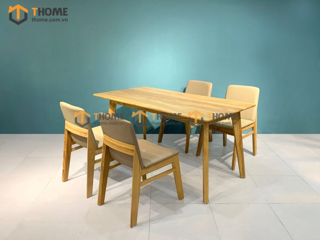 Bàn ăn gỗ sồi tự nhiên Capri màu tự nhiên BAMG-01SN