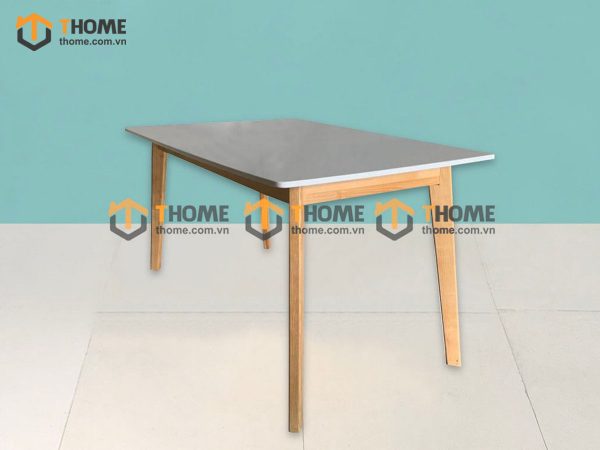 Bàn ăn gỗ sồi tự nhiên Capri mặt đá màu tự nhiên BAMĐ-01SN