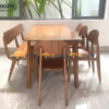 Bàn ăn gỗ sồi tự nhiên Capri màu óc chó BAMG-02SN