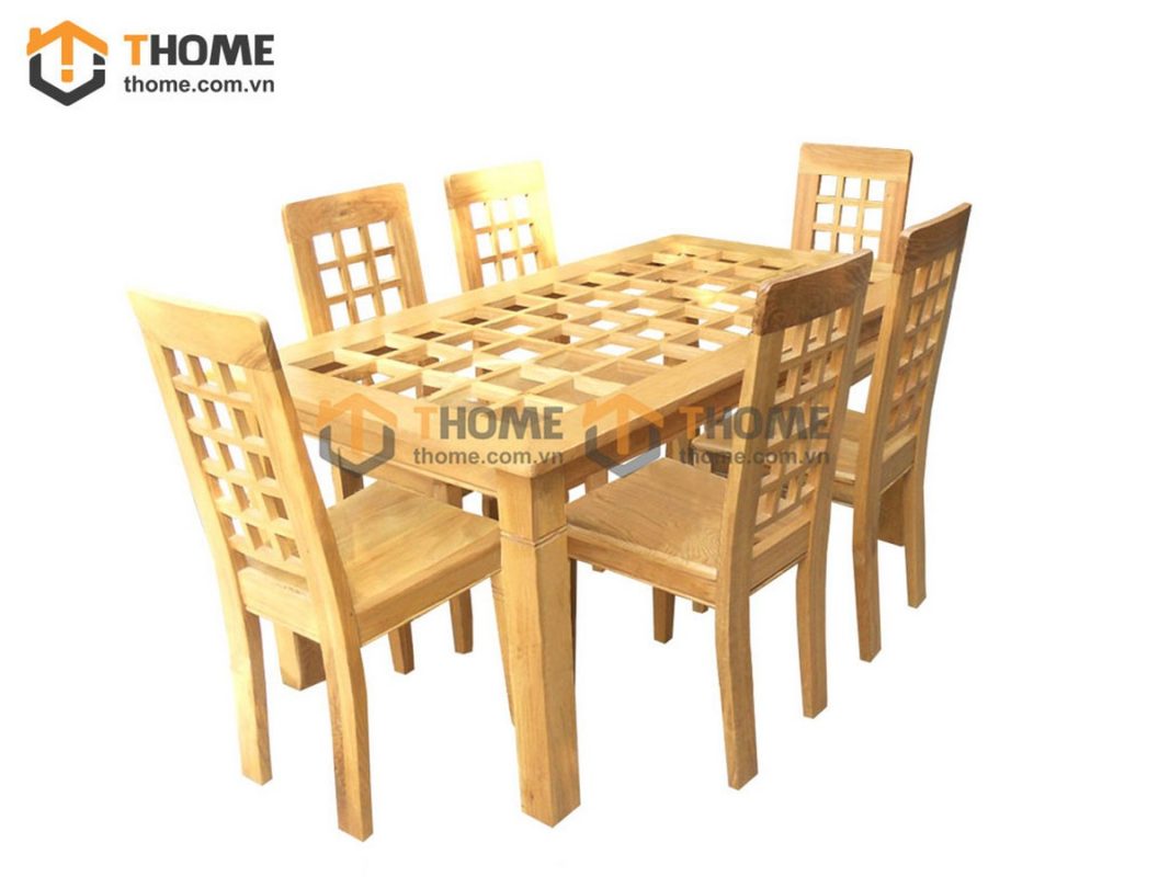 Bàn ăn gỗ sồi tự nhiên Caro BA-10SM