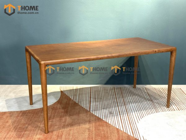 Bàn ăn gỗ sồi tự nhiên chân thẳng Neva màu óc chó BAMG-18SN