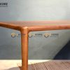 Bàn ăn gỗ sồi tự nhiên chân thẳng Neva màu óc chó BAMG-18SN